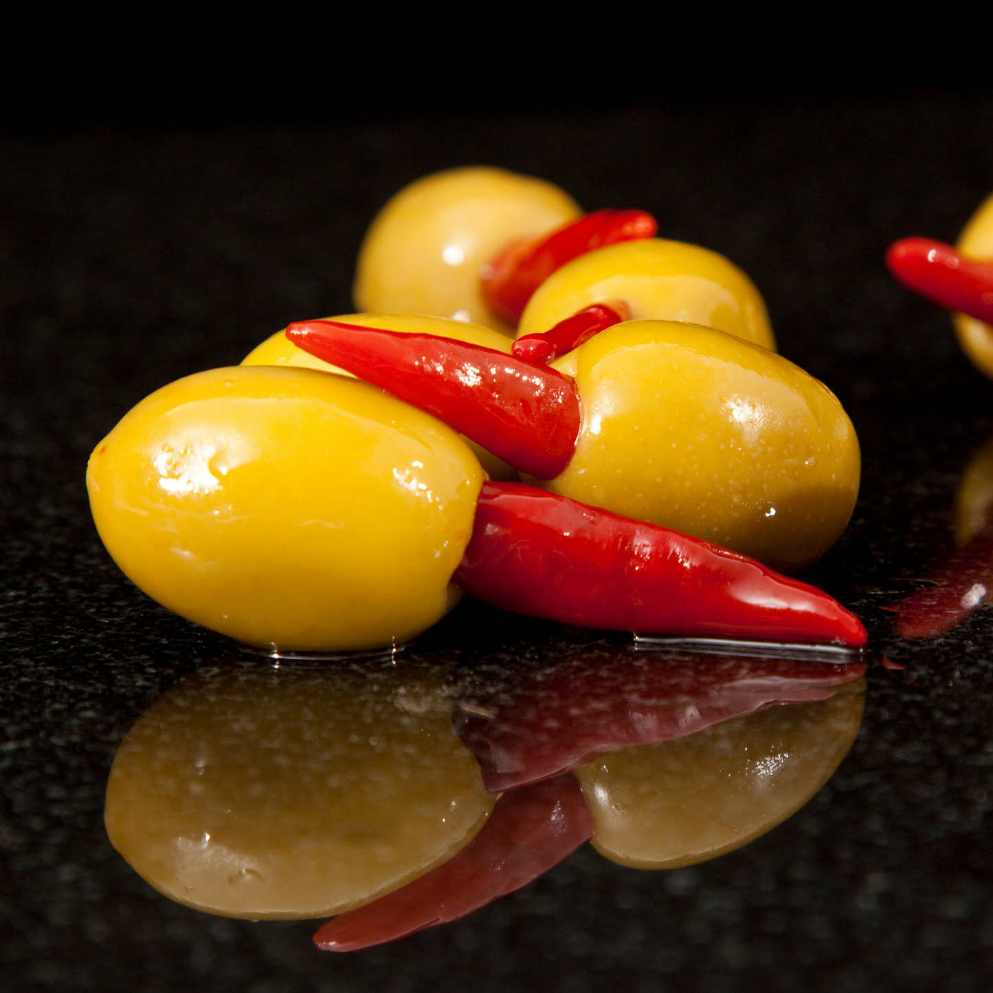 Olives vertes au piment